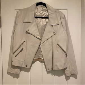 Faux leather biker jacket